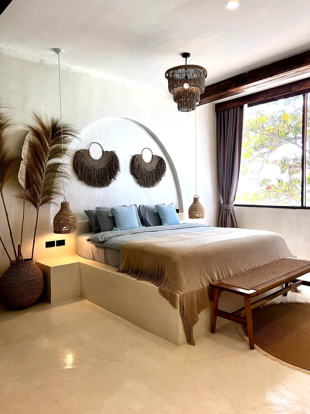 The Beachfront Family Villa (De Mar) — a sea-facing king bedroom at Cape Beach Villa, Koh Samui